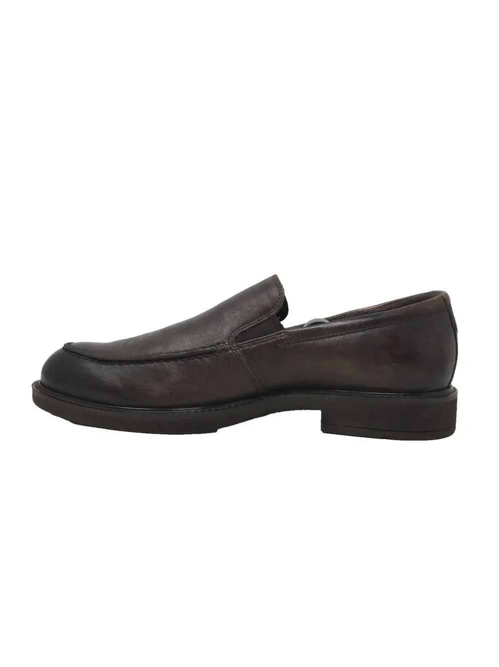 Ecco Vitrus III Apron Toe Slip On Leather Loafers Cocoa Brown size 12